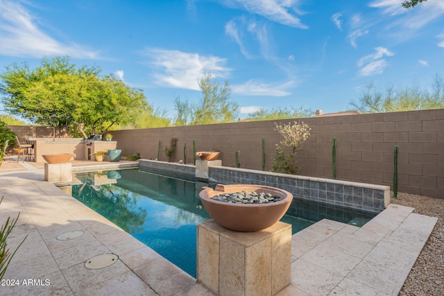 view of pool with a patio area