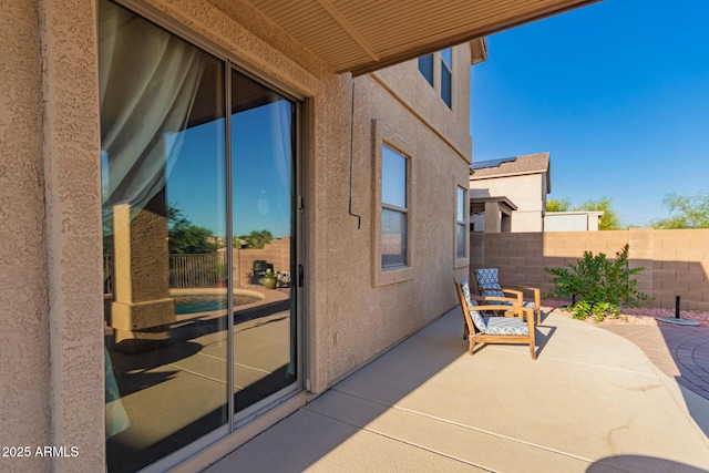 view of patio / terrace with a fenced backyard