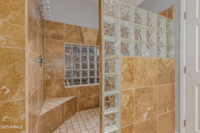 bathroom featuring a walk in shower