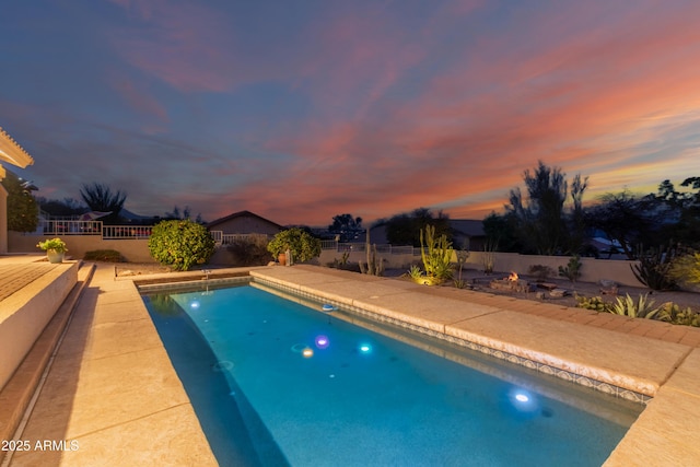 view of pool with a fenced in pool and a fenced backyard