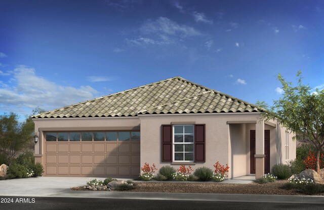 view of front facade with a garage