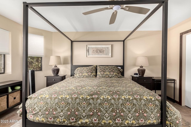 bedroom featuring a ceiling fan