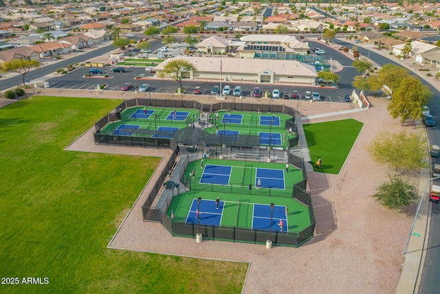 bird's eye view with a residential view