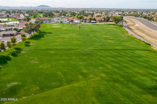 bird's eye view with a mountain view and a residential view