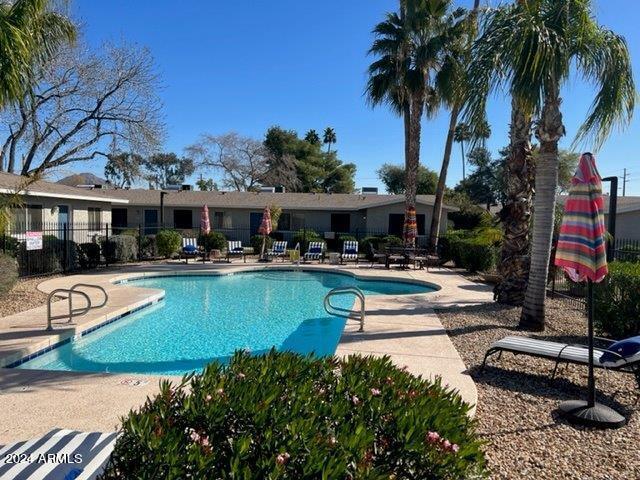 view of pool with a patio