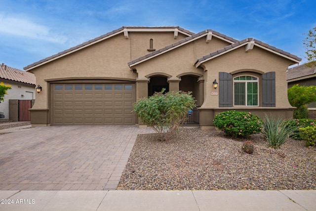 view of front of home featuring a garage