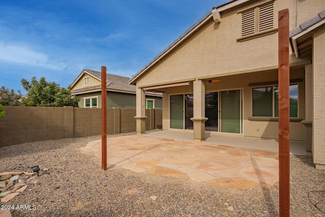 rear view of house featuring a patio area