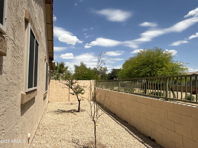 view of fenced backyard