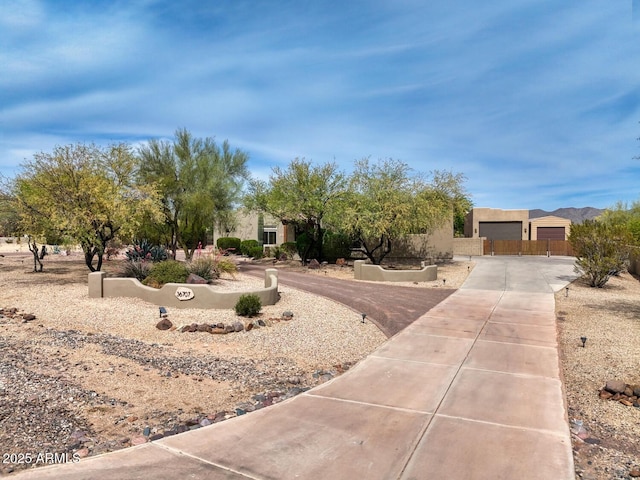 view of yard with concrete driveway