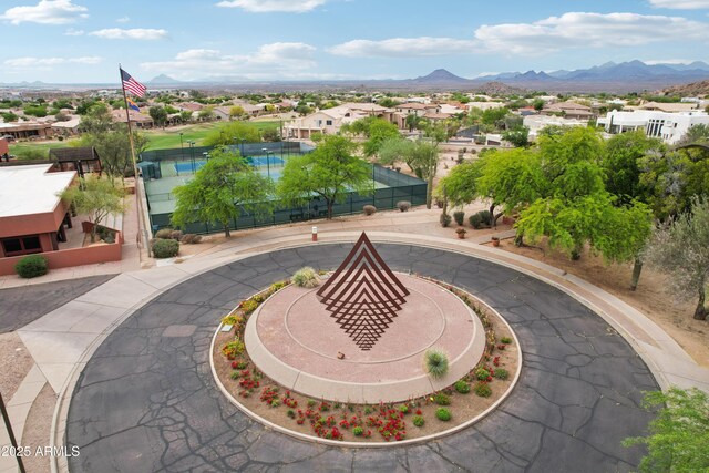 view of community featuring a mountain view and a residential view