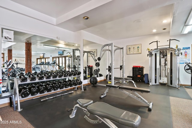view of gym