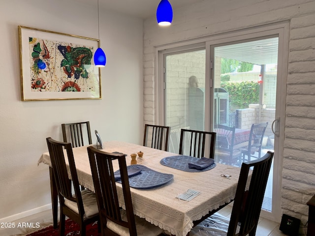 view of dining area