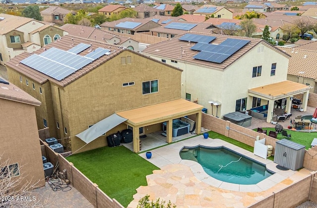 aerial view featuring a residential view