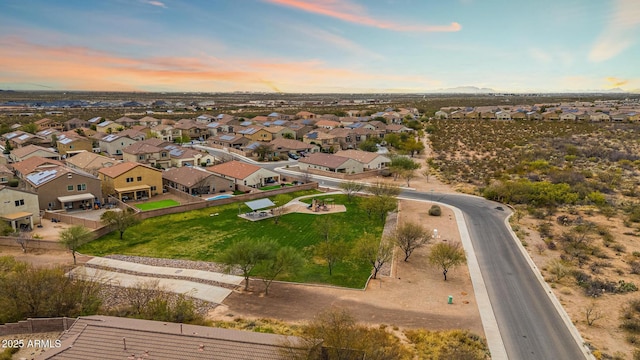 aerial view featuring a residential view