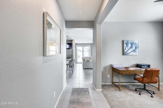 office featuring light tile patterned floors