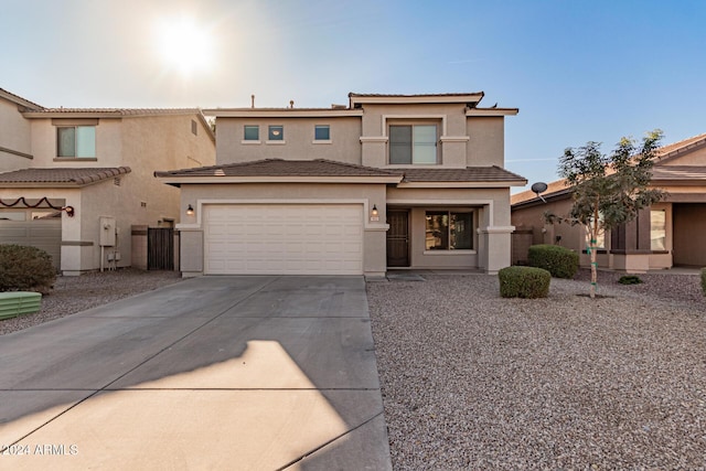 view of front of house featuring a garage