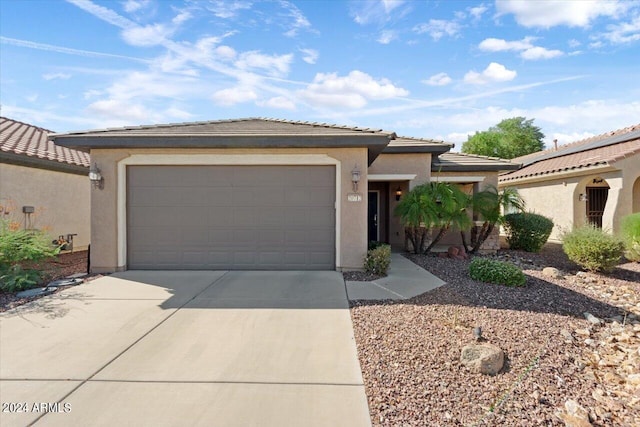 view of front facade featuring a garage