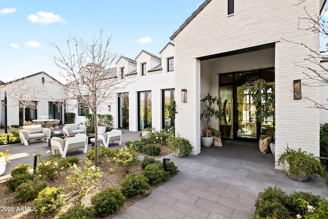 view of patio with outdoor lounge area