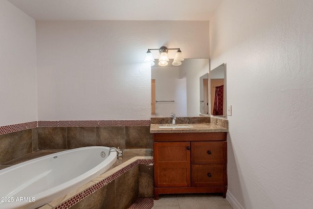 3140 W Alvarado Rd, Phoenix, AZ 85009 - bathroom featuring vanity, a bath, and tile patterned flooring