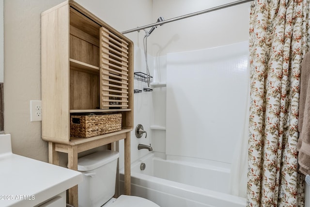 5759 W Saratoga Ct, Florence, AZ 85132 - full bathroom with toilet, shower / bath combo, and vanity