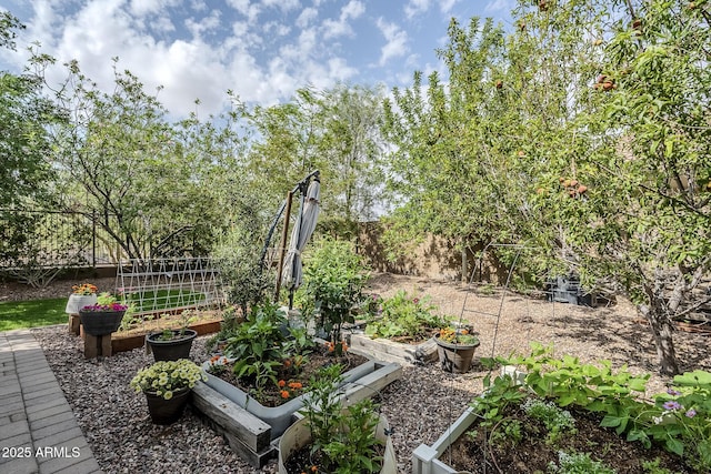 5759 W Saratoga Ct, Florence, AZ 85132 - view of yard with a garden and fence