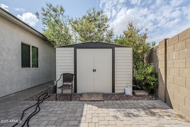5759 W Saratoga Ct, Florence, AZ 85132 - view of shed featuring fence