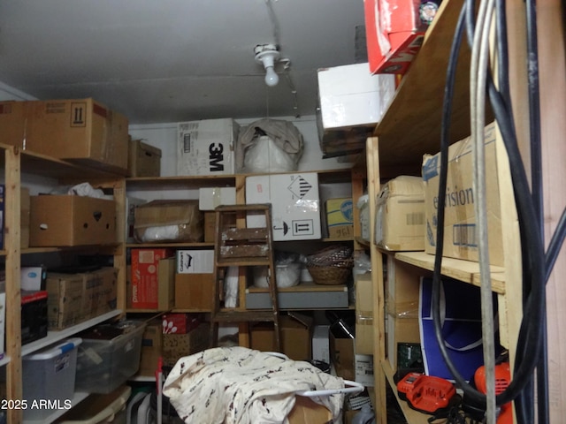 view of storage area