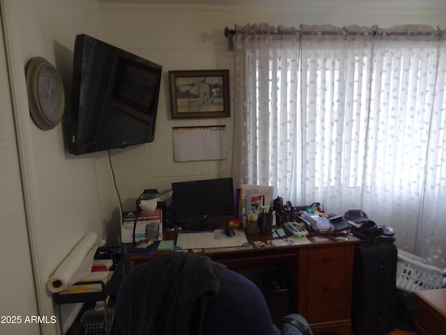 view of home office