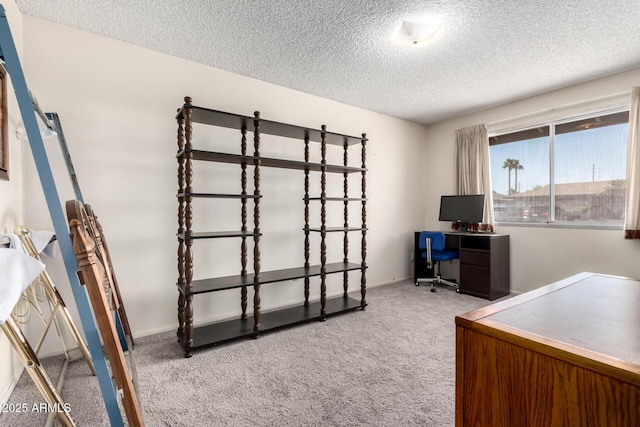3901 W Augusta Ave, Phoenix, AZ 85051 - carpeted home office with a textured ceiling
