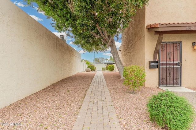 exterior space with fence