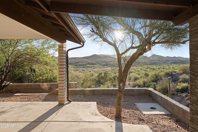 27610 W Gill Rd, Morristown, AZ 85342 - view of patio / terrace featuring a mountain view