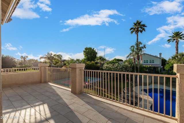 balcony featuring a patio