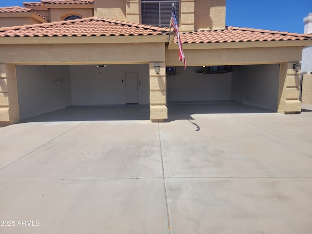 garage with cooling unit