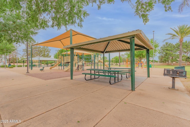 view of community with a playground