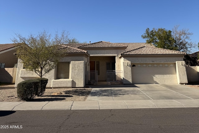 view of front of house featuring a garage