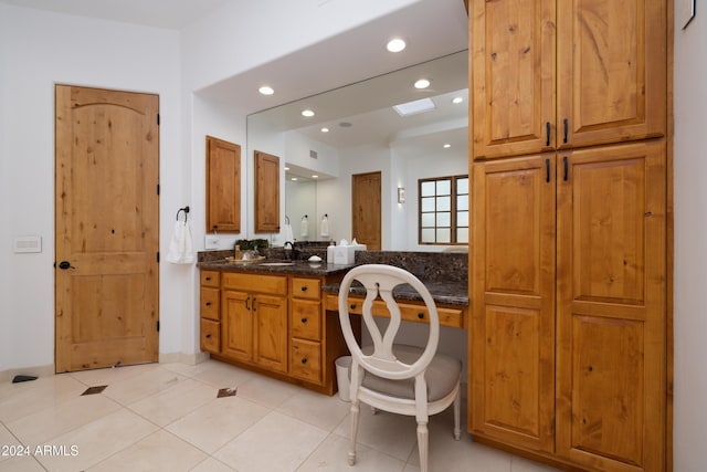 bathroom featuring vanity and tile patterned floors