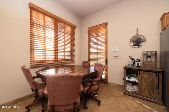 view of dining room