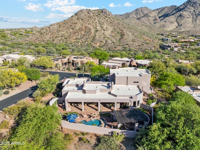 11398 E Desert Vista Rd, Scottsdale, AZ 85255 - aerial view featuring a mountain view and a residential view