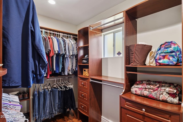 7042 N 13th St, Phoenix, AZ 85020 - spacious closet featuring dark wood-style flooring