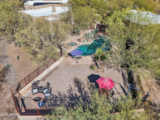 36600 N 50th St, Cave Creek, AZ 85331 - aerial view of property and surrounding area with a pool area