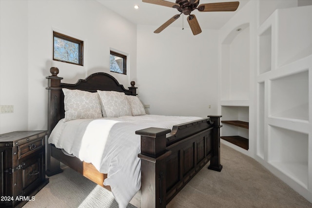 36600 N 50th St, Cave Creek, AZ 85331 - bedroom featuring light colored carpet, recessed lighting, and ceiling fan
