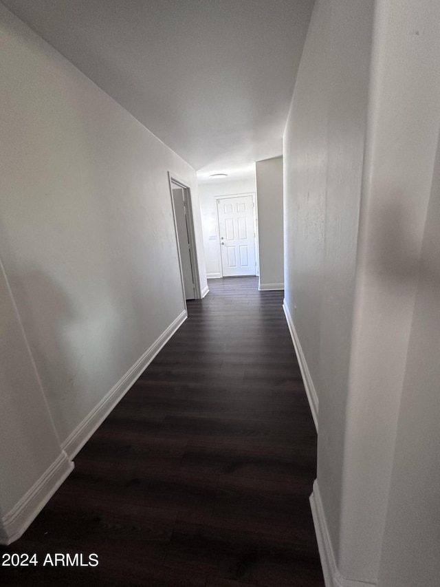 hall featuring dark hardwood / wood-style flooring