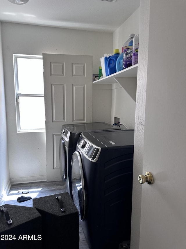 laundry area featuring washer and dryer