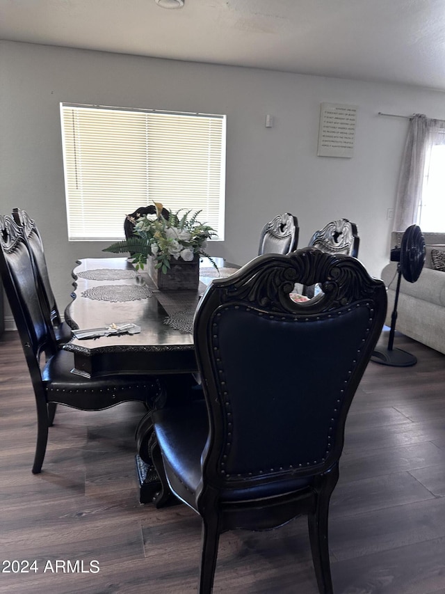 dining room featuring dark hardwood / wood-style floors