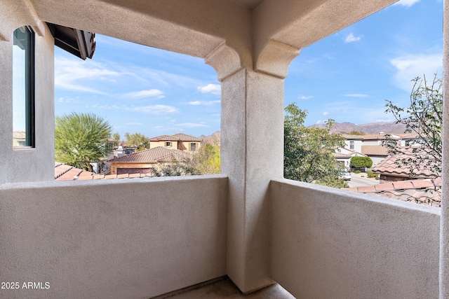 balcony with a residential view