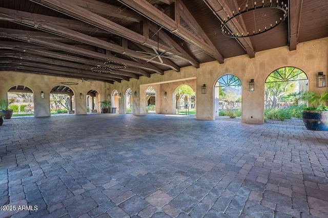 view of patio / terrace with ceiling fan