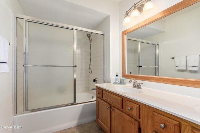 9460 E Mission Ln Unit 115, Scottsdale, AZ 85258 - full bathroom with vanity and shower / bath combination with glass door