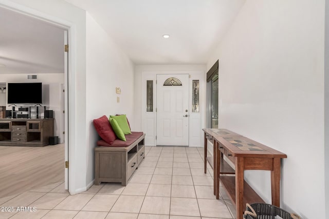 6802 N 26th St, Phoenix, AZ 85016 - entryway with light tile patterned flooring and recessed lighting