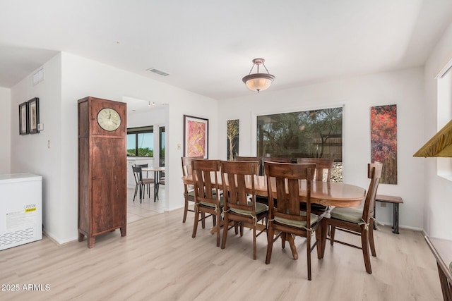6802 N 26th St, Phoenix, AZ 85016 - dining room with light wood finished floors and baseboards