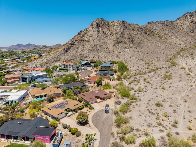 6802 N 26th St, Phoenix, AZ 85016 - aerial perspective of suburban area with mountains and a desert landscape